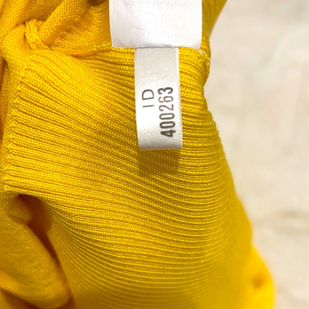 Express Design Studio NWOT Y2K Yellow Silk Blend Wrap  Limited Edition Size M - Picture 8 of 8